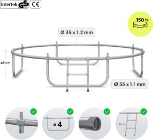 Trampolina ogrodowa Zipro Jump Pro z siatką zewnętrzną 8FT 252cm + Butelka Termiczna 7