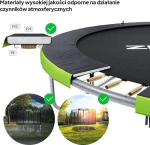 Trampolina ogrodowa Zipro Jump Pro z siatką zewnętrzną 10FT 312cm + Butelka Termiczna 8
