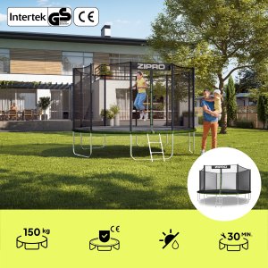 Trampolina ogrodowa Zipro Jump Pro z siatką zewnętrzną 14FT 435cm + Butelka Termiczna 3