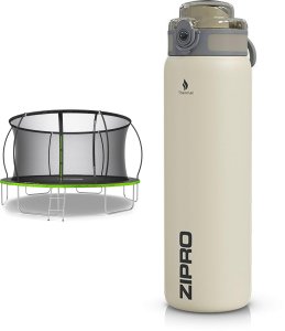 Trampolina ogrodowa Zipro Jump Pro Premium z siatką wewnętrzną 14FT 435cm + Butelka Termiczna 2