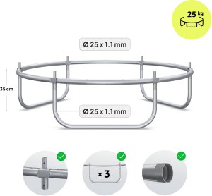 Trampolina ogrodowa Zipro Jump Pro OUT z siatką zewnętrzną 4FT 127cm + Butelka Termiczna 7
