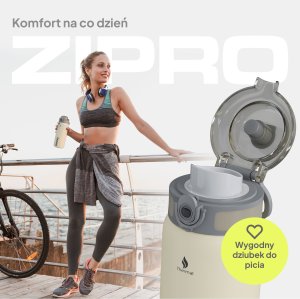Trampolina ogrodowa Zipro Jump Pro Quadro z siatką wewnętrzną 366 x 244 cm + Butelka Termiczna 19