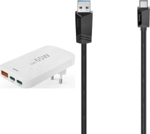 Ładowarka Hama 1x USB-A 2x USB-C (002019760000) + USB-A - USB-C 1 m Czarny (200657) 2