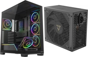 Obudowa Modecom Modecom Volcano Stellar Plus 5F ARGB czarna + Zasilacz Modecom Volcano Hex 750W Gold 2