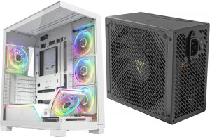 Obudowa Modecom Obudowa Modecom Volcano Stellar Plus 5F ARGB biała + Zasilacz Modecom Volcano Hex 750W Gold 2