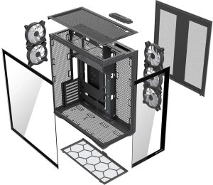 Obudowa Modecom Obudowa Modecom Space XL ARGB 5F czarna + Chłodzenie CPU Modecom Volcano 0C T100 120 czarne 8