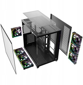 Obudowa Rampage Obudowa Rampage Sealite 7xFan ARGB Czarna + Chłodzenie CPU Rampage Octagon B70 Czarne 11