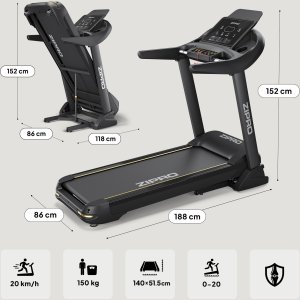 Bieżnia Zipro Pacemaker Black + Smar Zipro 250 ml 15