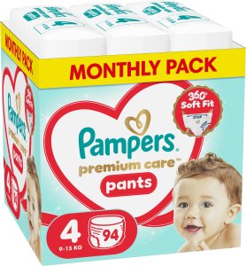 Pampers Pieluchomajtki Premium Care 4 9-15 kg, 94 szt. x2 2