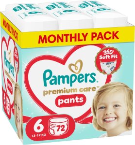 Pampers Pieluchomajtki Premium Care 6, 13-17 kg, 72 szt. x2 2