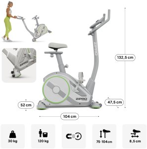 Rower stacjonarny Zipro Rave White + Pas wyszczuplający 14