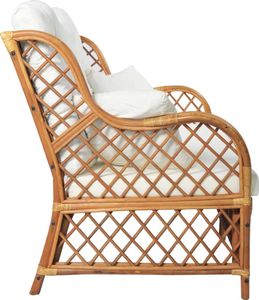 vidaXL 2-osobowa sofa, jasnobrązowa, rattanowa 3