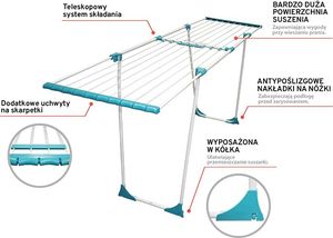 Suszarka na pranie Sepio Suszarka Łazienkowa na pranie Model 306 U 2