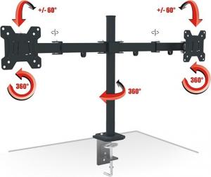 Red Eagle Uchwyt biurkowy na 2 monitory 13" - 27" (AX-PIXEL-TWIN) 5