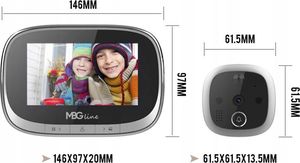 Wizjer do drzwi kamera MBGLine SF55 7