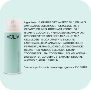 MOLIV Krem do twarzy z żywymi probiotykami, Regenerujący + Oleożle do mycia twarzy z żywymi probiotykami 15