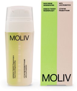 MOLIV Krem do twarzy z żywymi probiotykami, Regenerujący + Oleożle do mycia twarzy z żywymi probiotykami 3