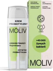 MOLIV Krem do twarzy z żywymi probiotykami, Regenerujący + Oleożle do mycia twarzy z żywymi probiotykami 4