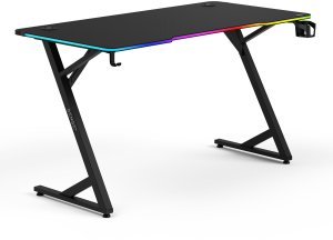 Biurko SENSE7 Volt RGB 140 czarne + kabel usb 4