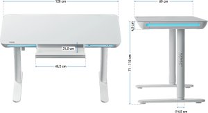 Biurko SENSE7 Biurko elektryczne NOMO + kabel usb 9