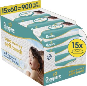 Pampers Chusteczki nawilżane Aqua Soft Touch 30x60 szt. Plastic Free 2