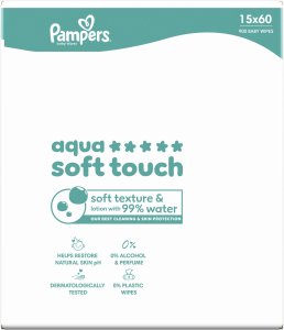 Pampers Chusteczki nawilżane Aqua Soft Touch 30x60 szt. Plastic Free 4