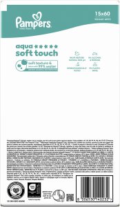Pampers Chusteczki nawilżane Aqua Soft Touch 30x60 szt. Plastic Free 5