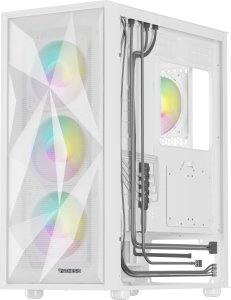 Obudowa GENESIS Obudowa GENESIS Diaxid 605 ARGB biała (NPC-2173) + Zasilacz GENESIS Nihon 750NM Czarny 750W (NGP-2368) 24