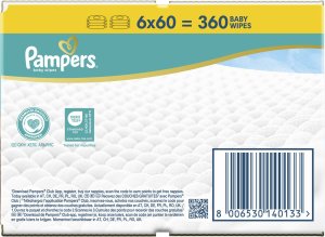 Pampers Chusteczki nawilżane Aqua Soft Touch 12x60 szt. Plastic Free 5