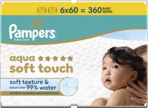 Pampers Chusteczki nawilżane Aqua Soft Touch 12x60 szt. Plastic Free 6