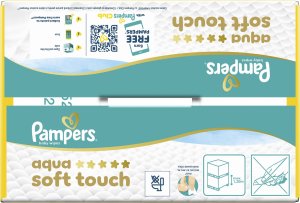 Pampers Chusteczki nawilżane Aqua Soft Touch 12x60 szt. Plastic Free 7
