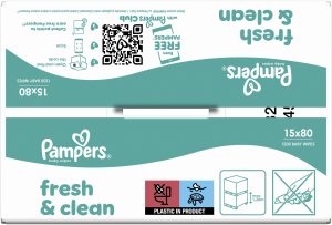 Pampers Chusteczki nawilżane FreshClean 30x80szt. 6