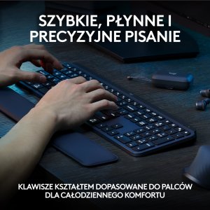 Słuchawki Logitech Słuchawki Logitech G Pro X2 Lightspeed Czarne (981-001263) + Klawiatura Logitech MX Keys S Plus Bezprzewodowa Graphite US (920-011589) 12