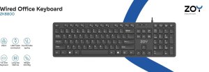 Klawiatura ZOY Klawiatura przewodowa ZK800 + Mysz przewodowa ZMS08 8