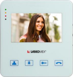 Laskomex Laskomex Monitor MVC-8251 BIAŁY KOLOR 4.3" z obsługą centrali portierskiej PR1, funkcją otwierania bramy. 1