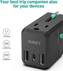 Ładowarka Aukey 2x USB-A 1x USB-C 3 A (PA-TA02) 3