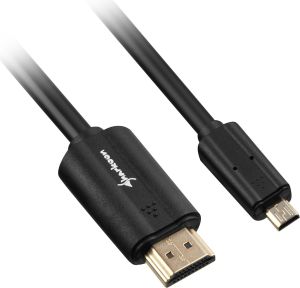 Kabel Sharkoon HDMI Micro - HDMI 1.5m czarny (4044951017973) 1