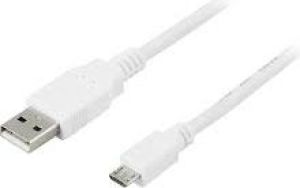 Kabel USB Sharkoon USB A/micro B, Biały, 1.5m (4044951017881) 1