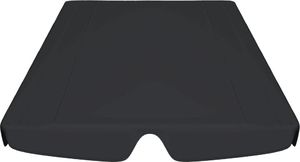 vidaXL Zadaszenie do huśtawki ogrodowej czarne 188/168x110/145cm 4