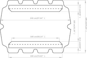 vidaXL Zadaszenie do huśtawki ogrodowej beżowe 188/168x110/145cm 6