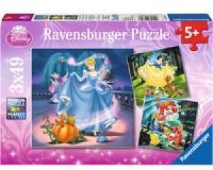 Ravensburger Puzzle 3x49 - Księżniczki Disneya (093397) 1