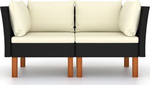 vidaXL Siedziska narożne 2 szt. polirattan i drewno eukaliptusowe 2