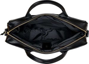 Torba Solier Gold for Women Skórzana torba na laptopa FL14 Rimini czarna 5