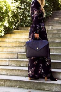 Torba Solier Gold for Women Skórzana torba na laptopa FL14 Rimini czarna 7