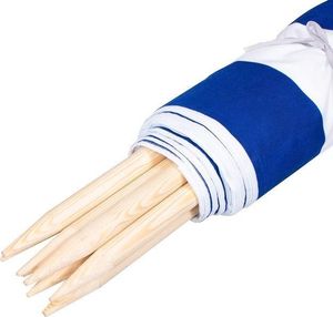 Springos Parawan plażowy 10m niebieskie pasy uniwersalny 3