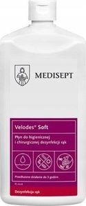 Medisept Velodes Soft płyn do higienicznej i chirurgicznej dezynfekcji rąk 1l 1