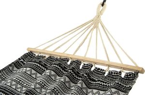 Royokamp  Hamak Ogrodowy 2 osobowy etno czarno-biały 200x150 cm 6