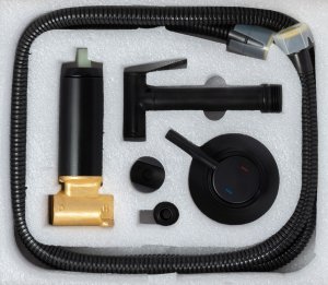 Bateria bidetowa Rea Loop Lungo podtynkowa czarny (REA-B8978) 6