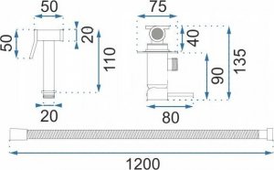 Bateria bidetowa Rea Loop Lungo podtynkowa czarny (REA-B8978) 7