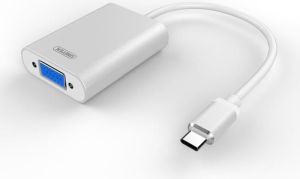 Adapter USB Unitek USB-C - VGA Biały  (Y-6308) 1